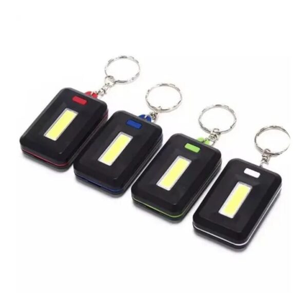 COB Mini Keychain Keyring Flashlight 3-Mode Waterproof Portable Torch Light Lamp White Led Light