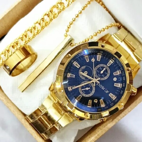 Steel Straps Round Dial Wrist Watches